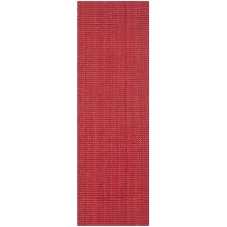 Safavieh Natural Fiber Hand Woven Runner Rug- Red- 2 ft. 3 in. x 9 ft. NF730D-29